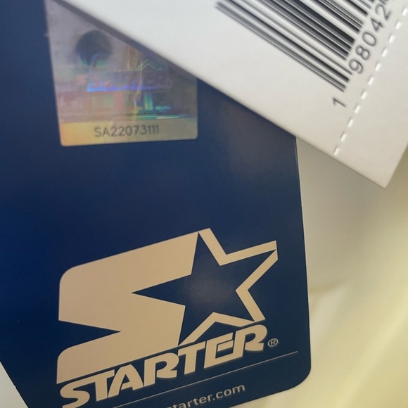 New York Giants  Reversible Starter Satin Jacket Blue / Red Size Large NWT Snap - Picture 9 of 15